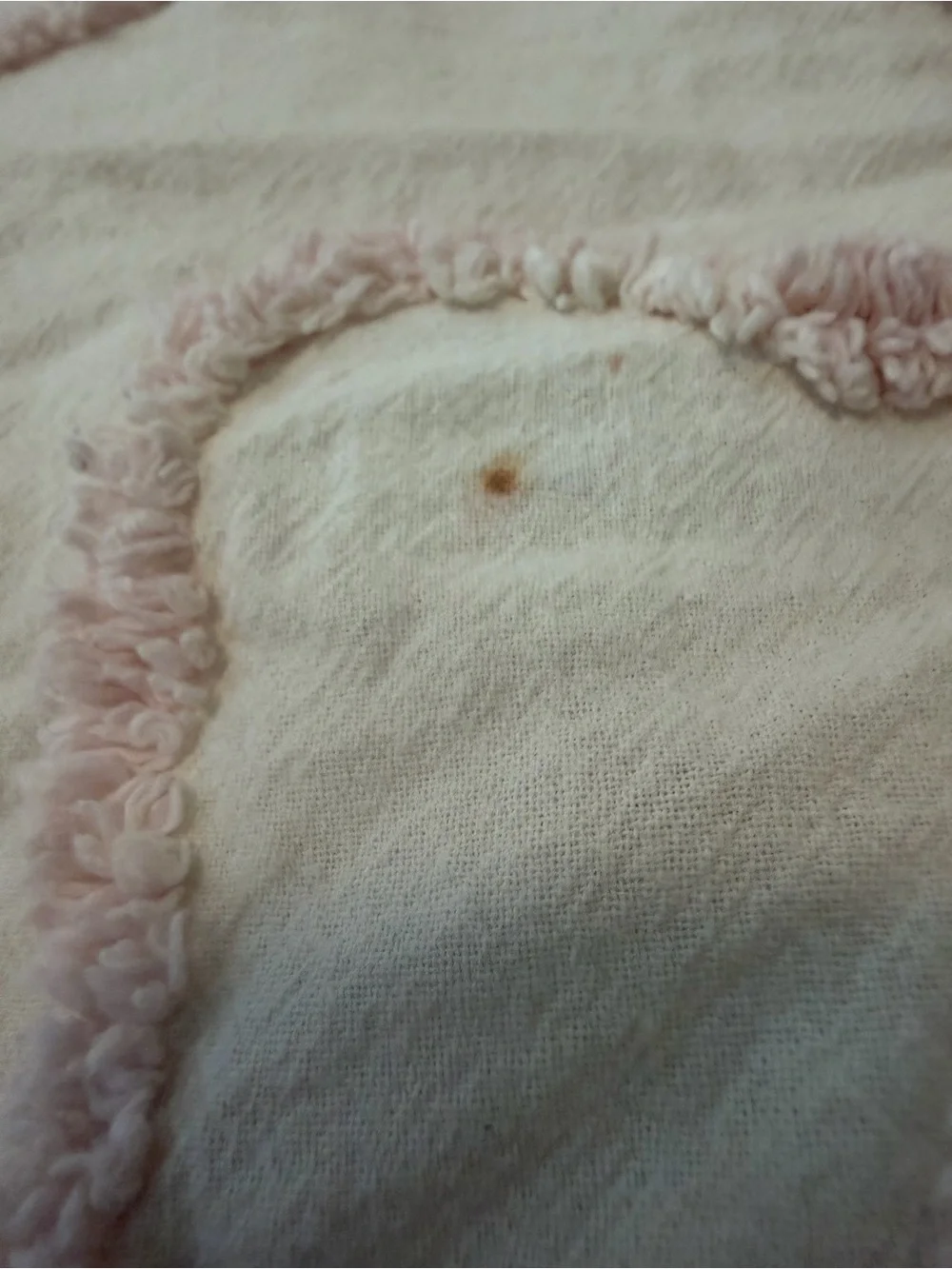 Urban Outfitters Cream Comforter with Blush Tufted Loop Design